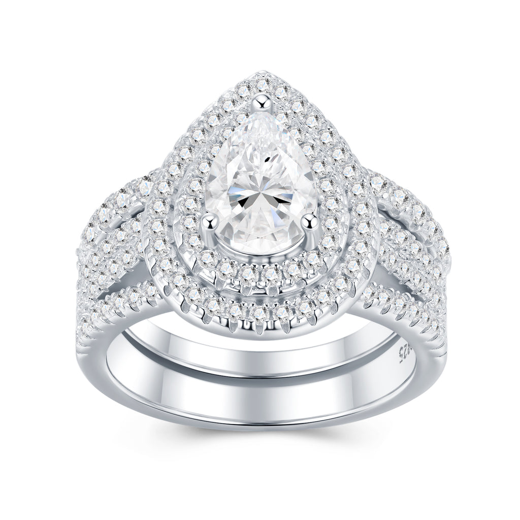 Luxury Moissanite Diamond Ring – S925 Silver with Platinum Plating