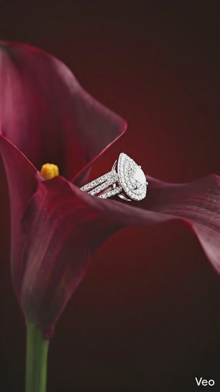 Luxury Moissanite Diamond Ring – S925 Silver with Platinum Plating